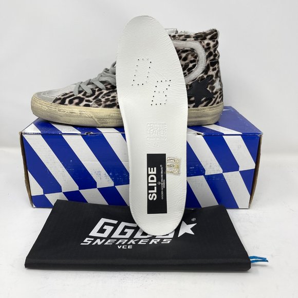 Golden Goose High Top SLIDE Leopard Pony Size 43 US 10 - Picture 11 of 12